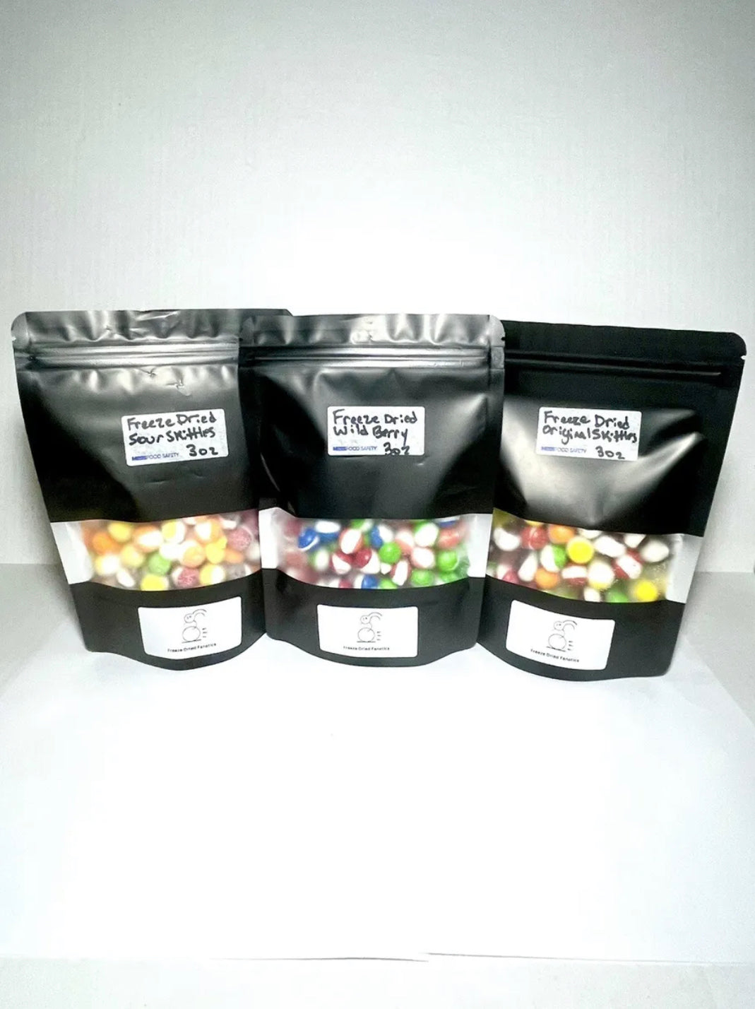 Freeze Dried Assorted Skittles Candy 3 Pack 3 Oz Each Made Fresh