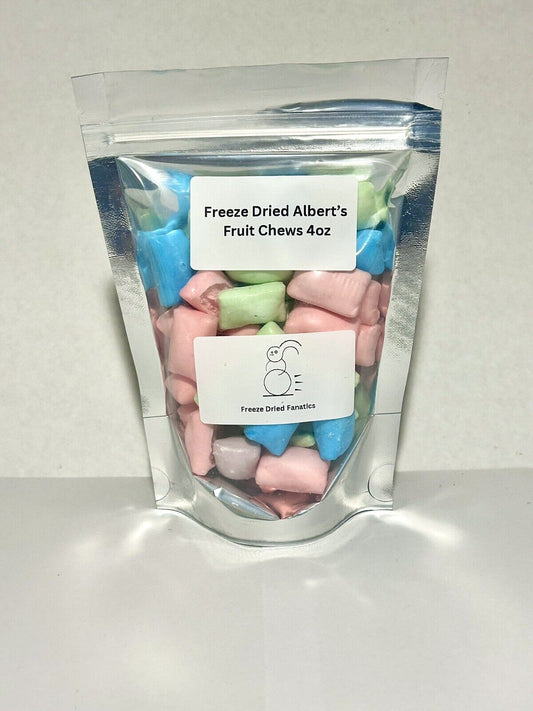 Freeze Dried Candy  Alberts Fruit Chews  *4 oz Bag* Made Fresh To Order