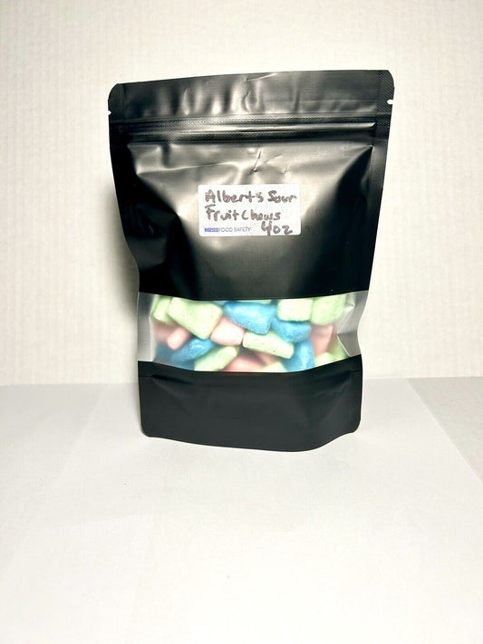 Freeze Dried Alberts Sour Fruit Chews Candy *4 oz* Made Fresh