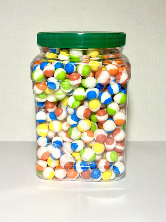 Freeze Dried Candy  Tropical Rainbow Crunch Container Made Fresh 64oz Jug