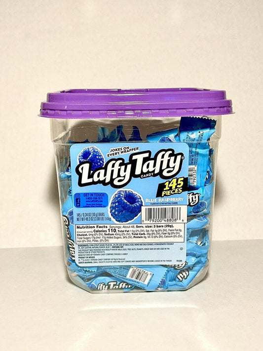 Laffy Taffy Candy 3lb Container Blue Raspberry Flavor  145 Count Container