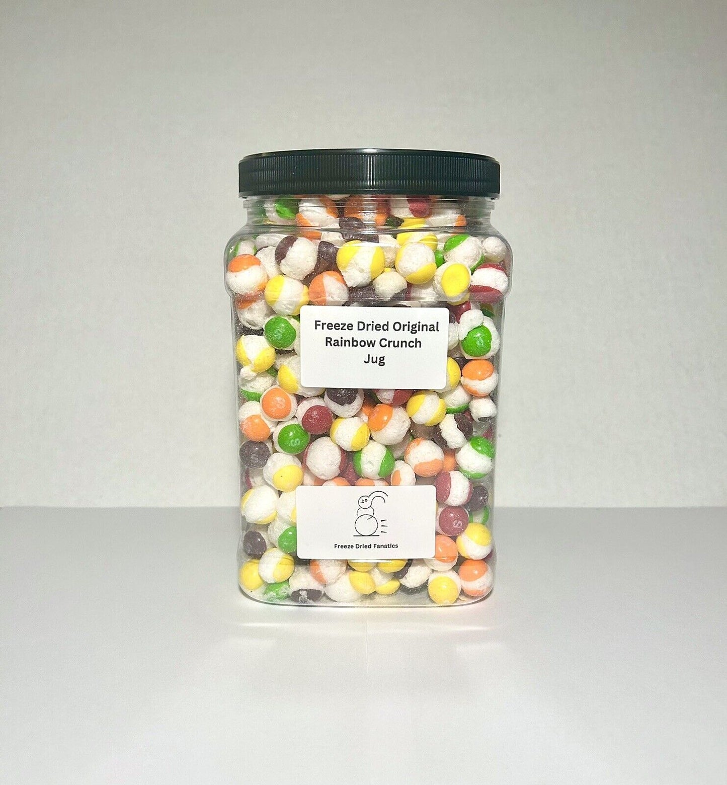 Freeze Dried Bulk Candy Original Rainbow Crunch 54oz Container Made To Order