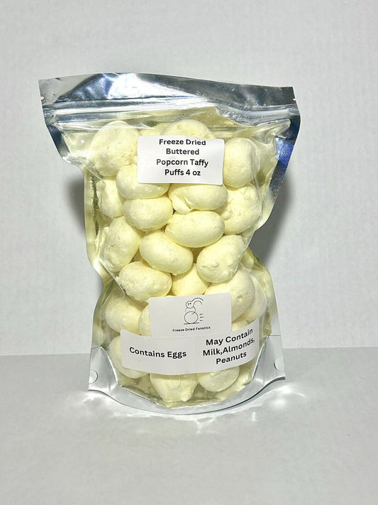 Freeze Dried Buttered Popcorn Saltwater Taffy 4 Oz Made Fresh To Order